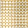 Mustard and White Gingham Easter Check with Center Bunny Medallions in