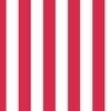 Red Hot and White 2 Inch Vertical Cabana Stripes