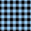 Light Blue and Black Buffalo Check Gingham Plaid