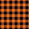 Orange and Black Buffalo Check Gingham Plaid