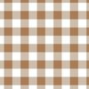 Cloud White and Earth Tan Check Gingham Plaid