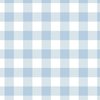 Cloud White and Sky Blue Check Gingham Plaid