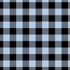Night Black and Sky Blue Check Gingham Plaid