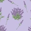 Lavender Floral Sprig on Lilac