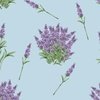 Lavender Floral Sprig on Sky Blue