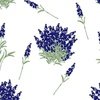 Cobalt Blue Floral Sprig on White