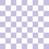 Two Inch Checks in Springtime Lavender and White