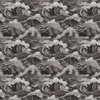 Japanese Woodcut Big Tsunami Waves in Shades of Grey
