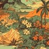Vintage Hawaiian Landscape Green