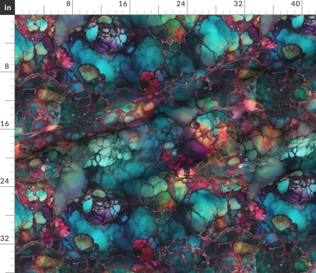 Opal Alcohol Ink 1 Fabric design