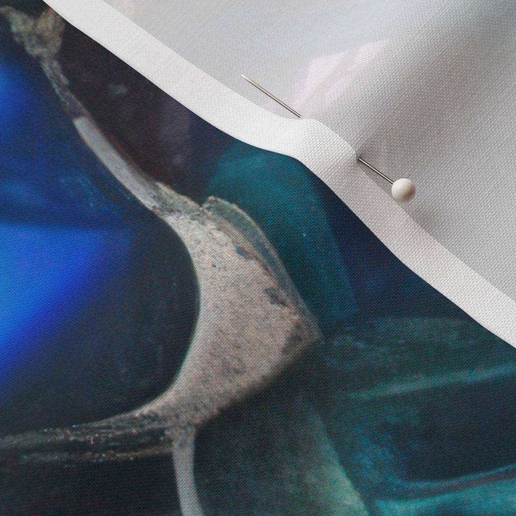 Green and Blue Seaglass 5 Fabric blue glass fabric