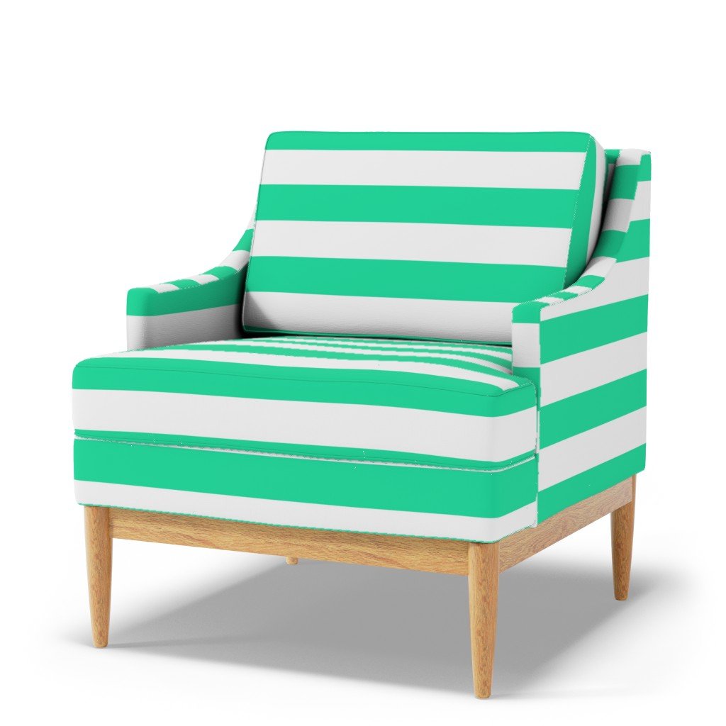SeaMint Horizontal Tent Stripes Florida Colors of the Sunshine State Fabric sea mint stripes fabric