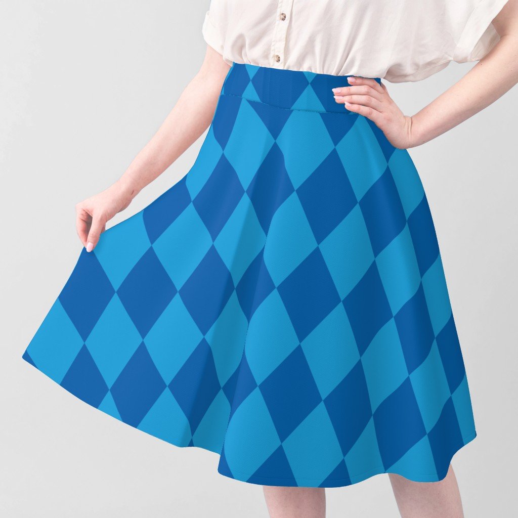 Oktoberfest 5 inch Bavarian Beer House Blue and Dark Blue Large Fabric blue diamonds fabric