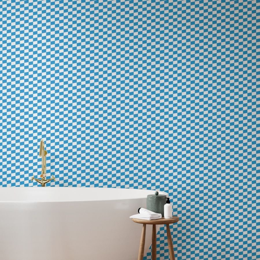 Oktoberfest Bavarian Beer Festival Blue and White Medium Diagonal Wallpaper beer festival wallpaper