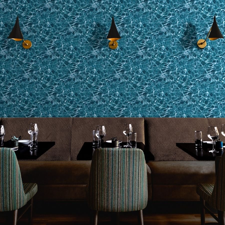 Teal Ripples in Wavy Water Wallpaper water ripples wallpaper
