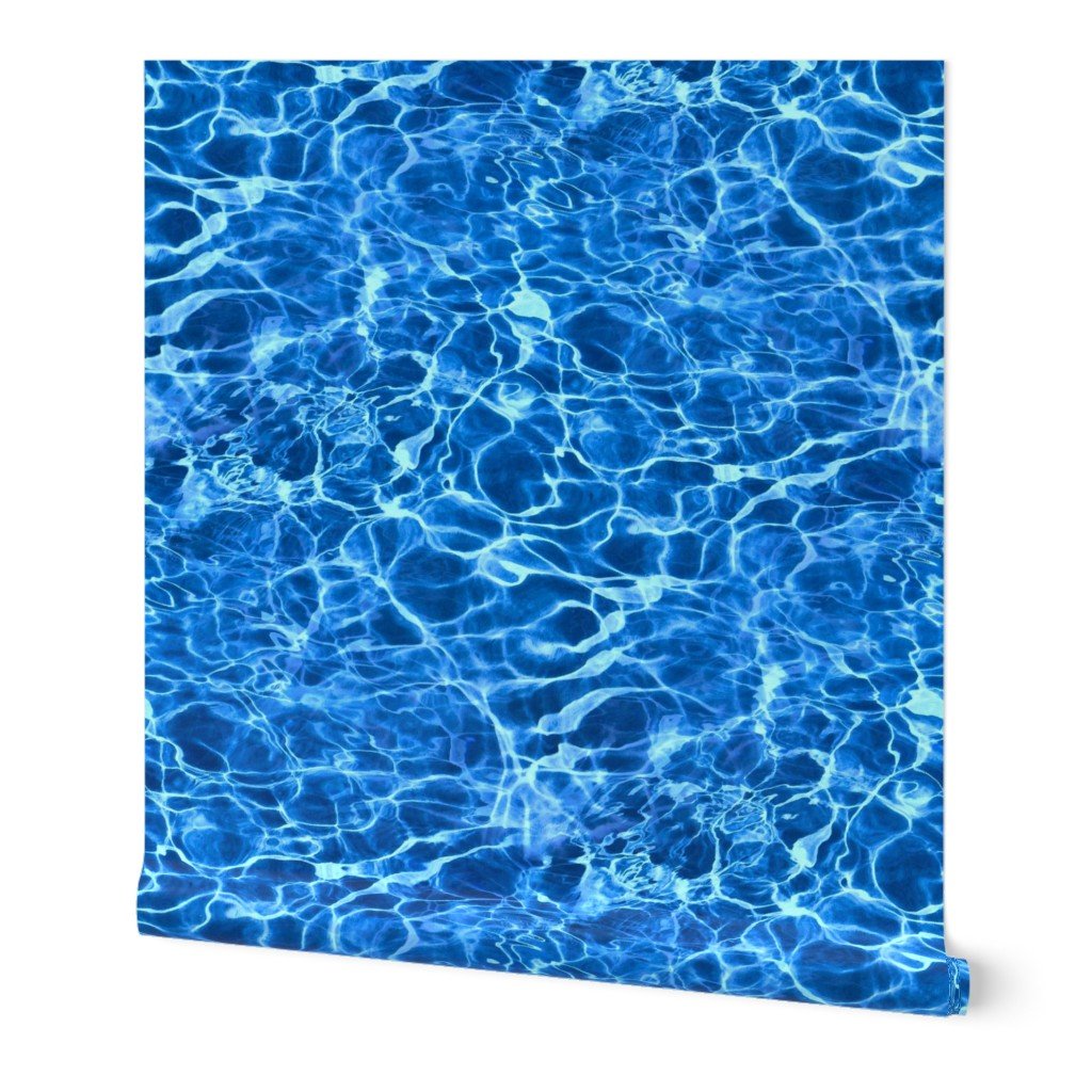 Blue Pool Water Ripple Reflections with Shimmering Summer Waves Wallpaper water ripples wallpaper