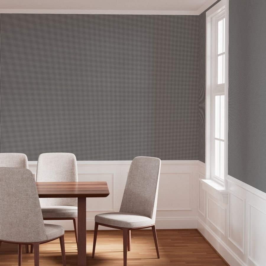 Micro Black and White Houndstooth One Sixth Doll Sized Check Wallpaper white and black wallpaper