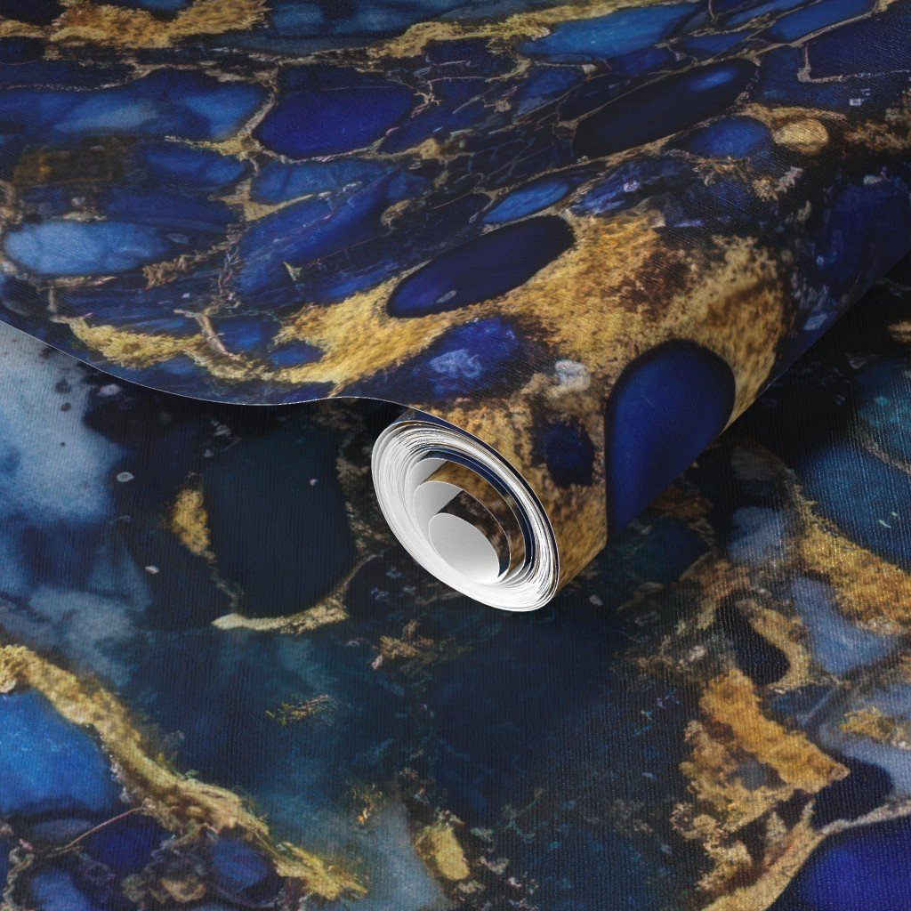 Lapis Lazuli and Gold Alcohol Ink 4 Wallpaper gold metallic ink wallpaper