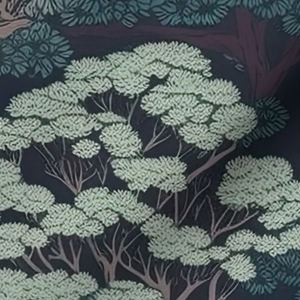 Japanese Tranquility Garden Endless Forest Interior Collection Decor Collection japanese forest fabric design