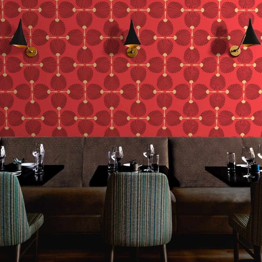 Jumbo Chinese Red Paddle Hand Fan on Lantern Red Wallpaper red fans wallpaper