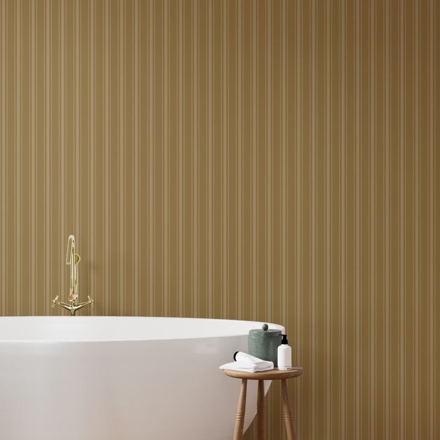 Tan French Provincial Mattress Ticking Wallpaper ticking stripes wallpaper