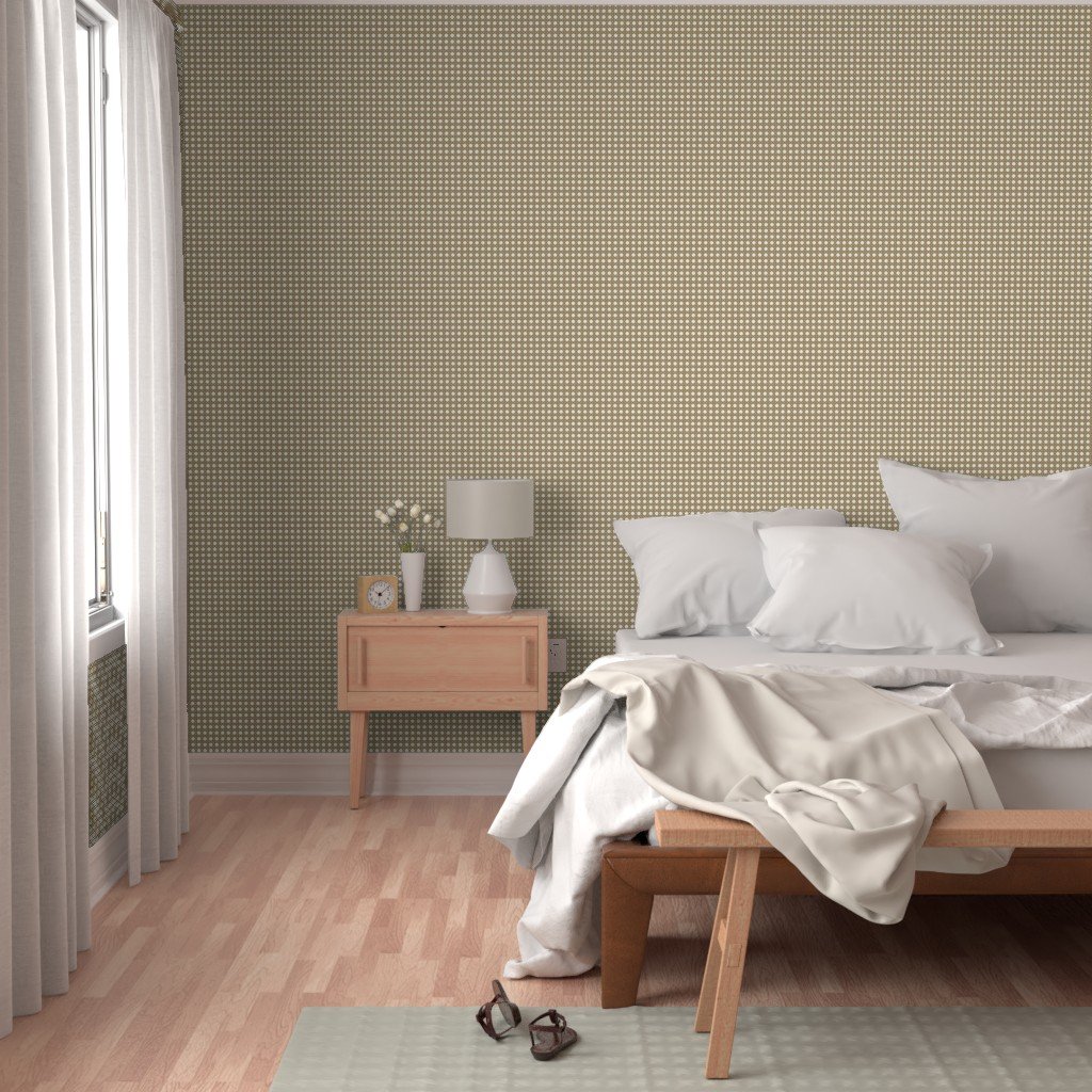 Tan on White Rattan Caning Pattern Wallpaper french provincial wallpaper
