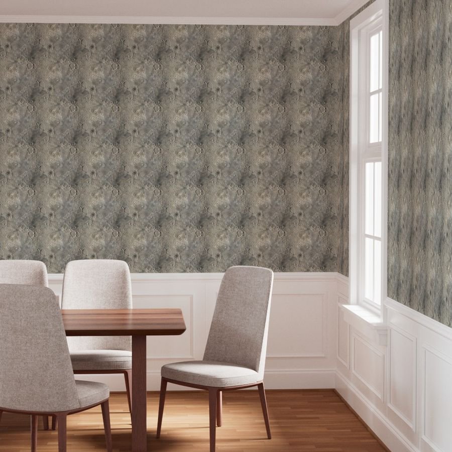 Natural Grey Pocked Surface of the Moon Wallpaper grey moon wallpaper