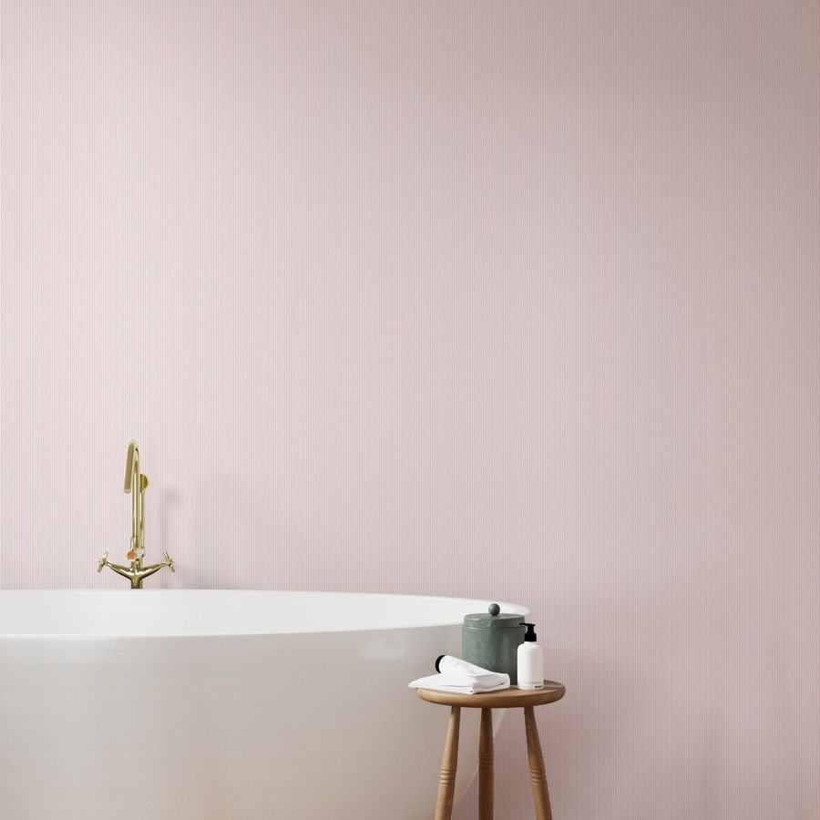 Soft Blush Pink Pinstripe in an English Country Garden Wallpaper wedding decor wallpaper