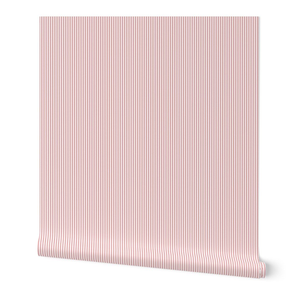 Dusty Rose Pinstripe in an English Country Garden Wallpaper bridal shower wallpaper
