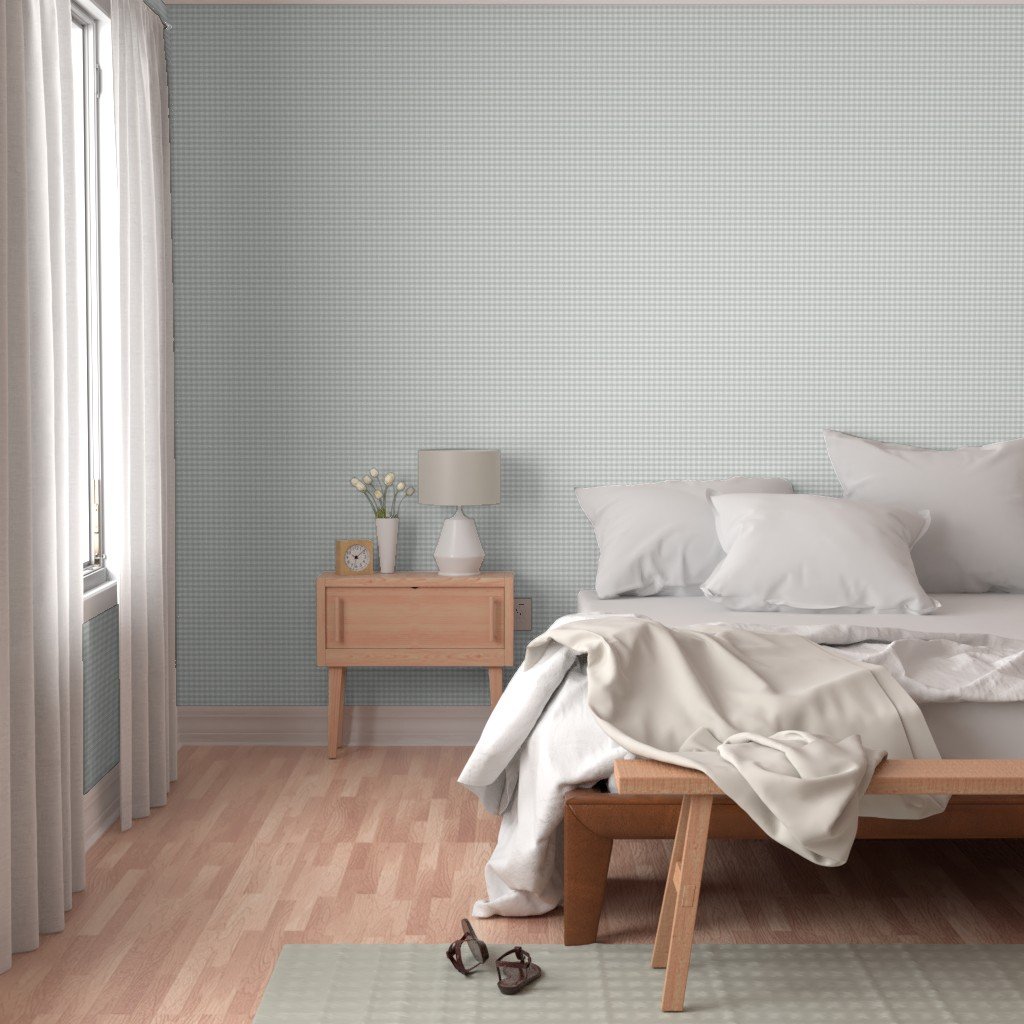 Pale Sage Gingham Check Plaid Pattern Design Collection Home Styling Collection cottage wallpaper