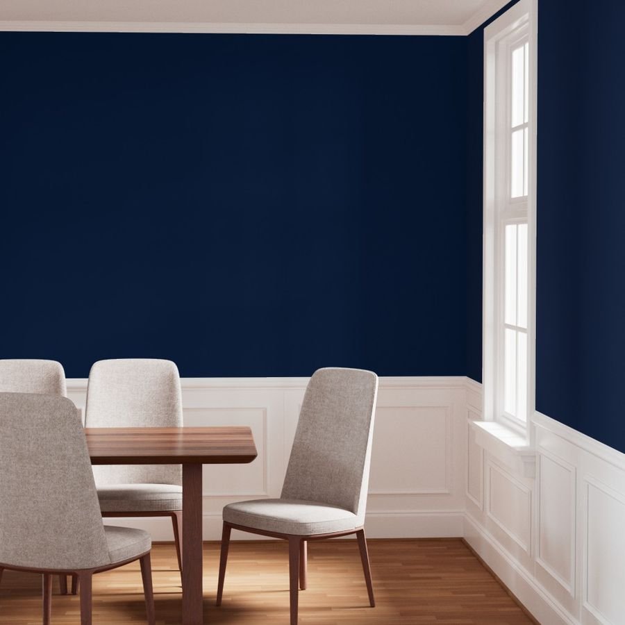 Frosted Midnight Blue Deep Winter Christmas Night Solid Wallpaper deep wallpaper