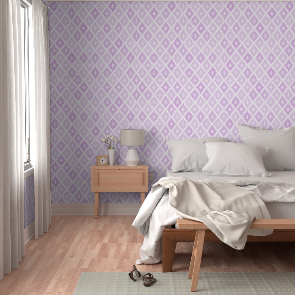 Large Sun Faded Mediterranean Diamond Pattern in Petal Orchid Pink Design Collection Design Collection orchid pink wallpaper