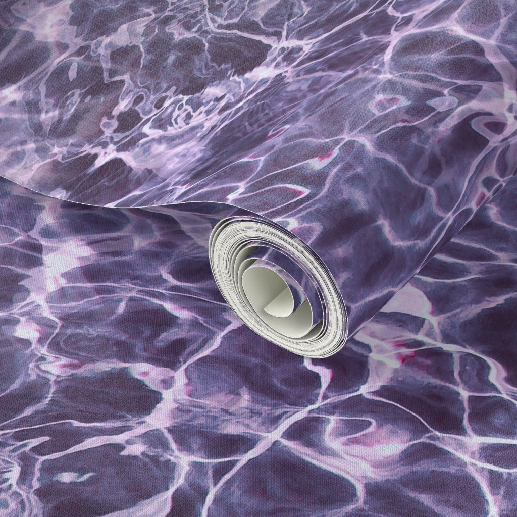 Bermuda Horseshoe Bay Pink Violet Water Ripples Home Decor Collection Interior Collection cool tone wallpaper