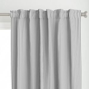 Mattress Ticking Narrow Striped Pattern in Dark Black and White Home Decor Collection Decor Collection black and white curtain design
