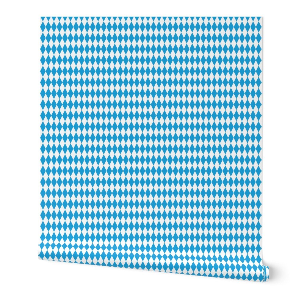 Oktoberfest Bavarian Blue and White Medium Diagonal Diamond Pattern Home Decor Collection Decor Collection bavarian flag wallpaper