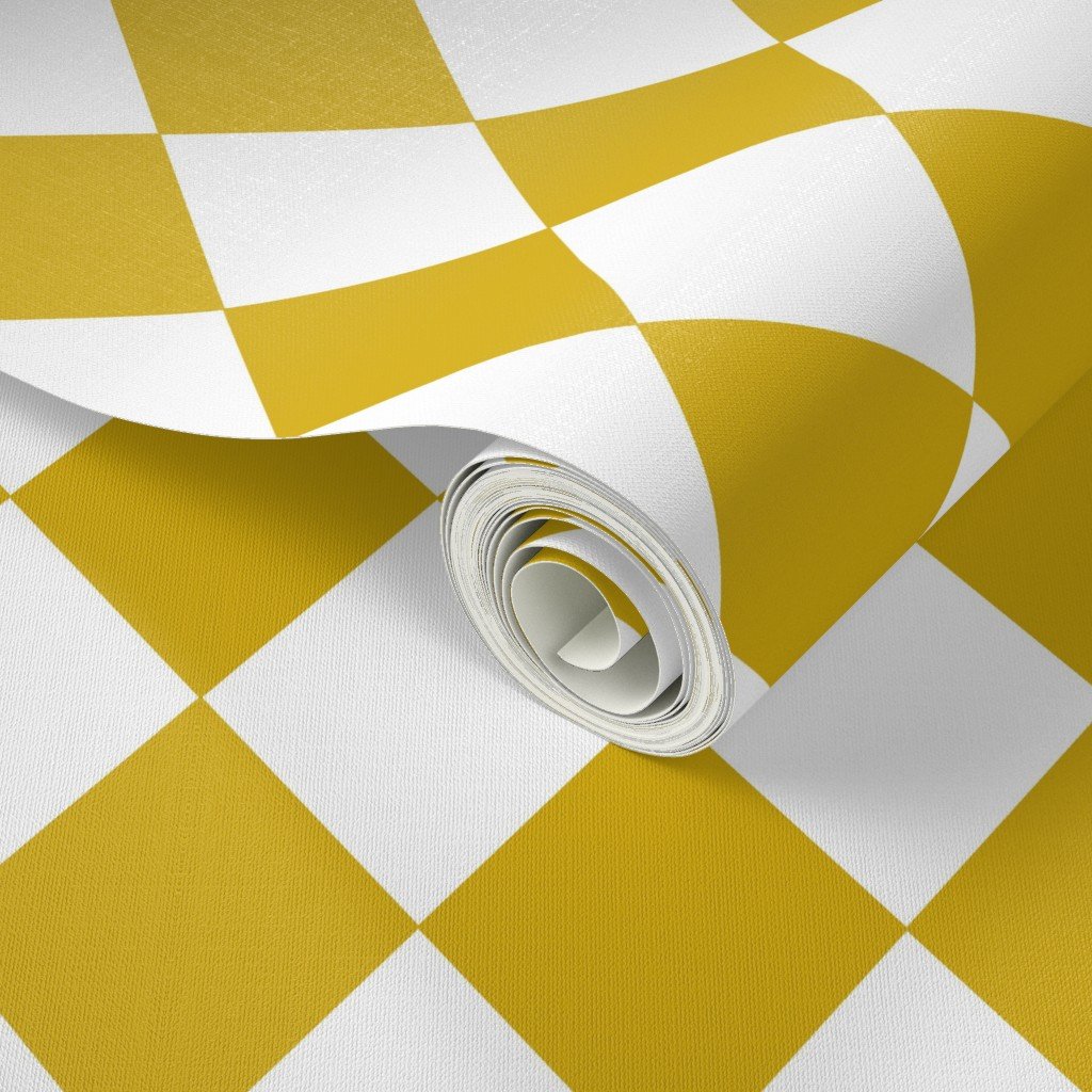 Antique Moss Yellow Modern Diamond Pattern Design Collection Design Collection antique moss diamond wallpaper