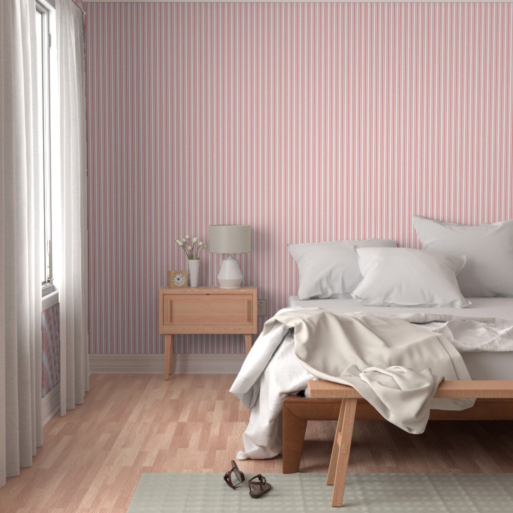 Trendy Large Coral Rose Pastel Coral French Mattress Ticking Double Wallpaper coral and white wallpaper