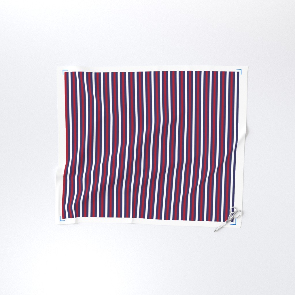 Small USA Flag Alternating Blue with Red and White Stripes Fabric small stripes fabric
