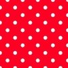 Large 1 Inch white Polka Dots on Cherry Red