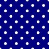 1 inch White Polkadots on Royal Blue