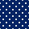 1 inch White Polkadots on Navy Blue