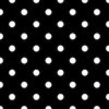 1 inch White Polkadots on Black