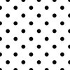 1 inch Black Polkadots on White