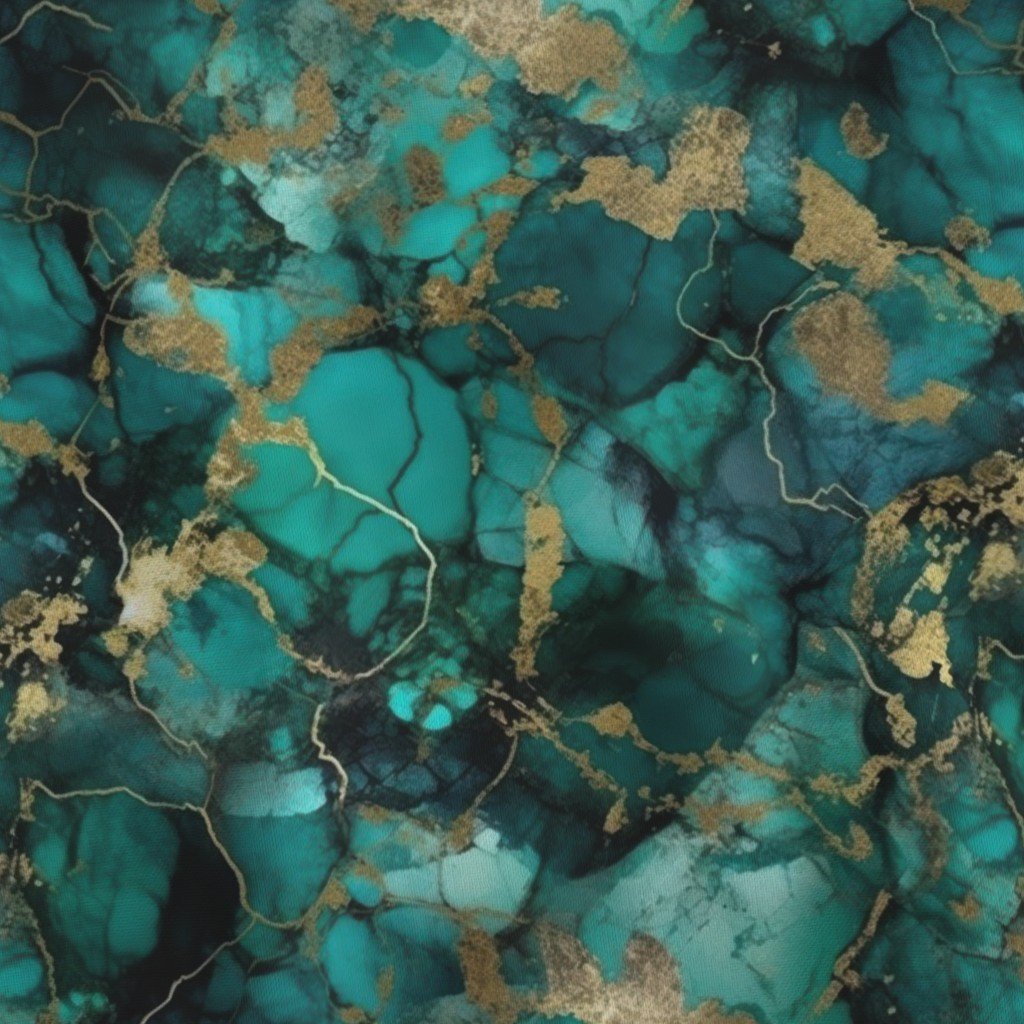 Small Jade and Gold Alcohol Ink 3 Fabric abstract birthstone fabric