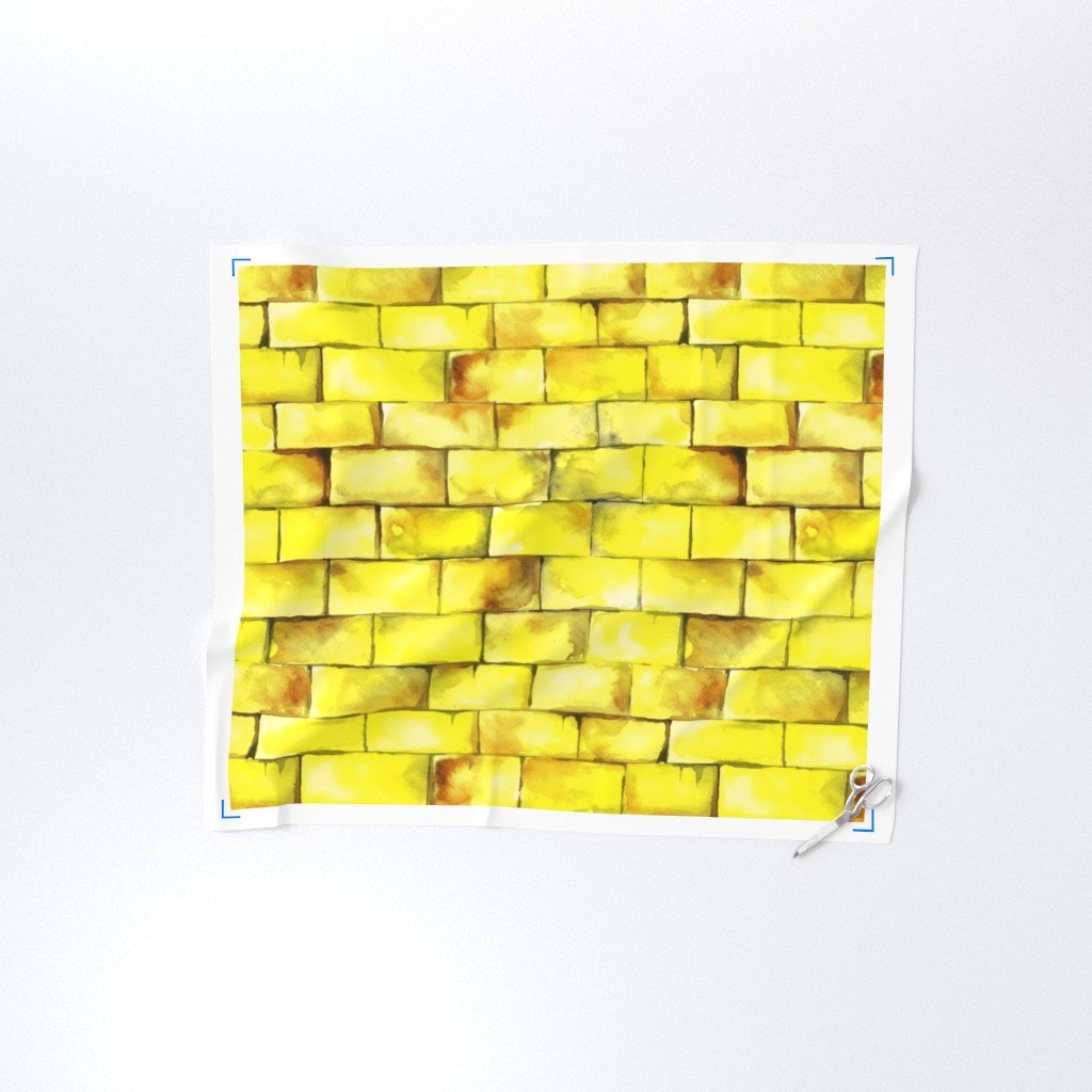 Yellow Brick Road Seamless Repeating Pattern Fabric brick pattern fabric