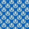 Small White Thistle Flower of Scotland on Scottish Flag Blue