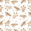 Grey Ombre Watercolor Sea Turtle Print Interior Collection Home Decor Collection Brown Sepia Ombre Watercolor Sea Turtle Print colorway design