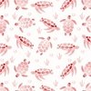 Grey Ombre Watercolor Sea Turtle Print Interior Collection Home Decor Collection Red Ombre Watercolor Sea Turtle Print colorway design