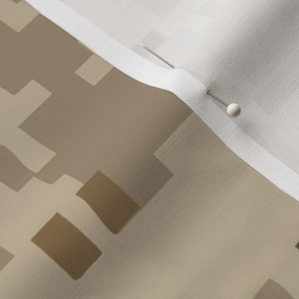 Digital Camouflage in Pixellated Swatches of Kkaki Beige Tan and Rust Fabric air force fabric