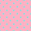 Large Polka Dots in South Beach Aqua Blue on Palm Beach Pink